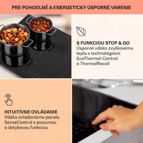 Klarstein Virtuosa 5, vstavaná varná doska, 5 zón, 8200W, sklokeramika