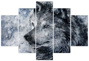 Obraz - Kreslený vlk (150x105 cm)