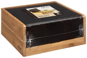 Drevený organizér na čaj Modern, 21,5x21x10 cm