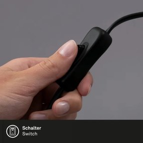 Brilo - LED Flexibilná stolná lampa s klipom TRASNA LED/7,5W/230V čierna