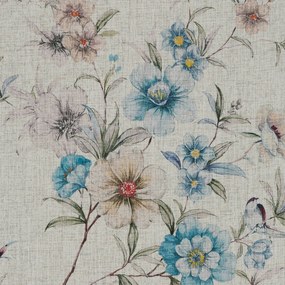 ZÁVES NA KRÚŽKOCH IVY 140X250 CM KVETY