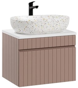 Kúpeľňová skrinka s umývadlom a doskou ICONIC Rose DU60/1 | 60 cm