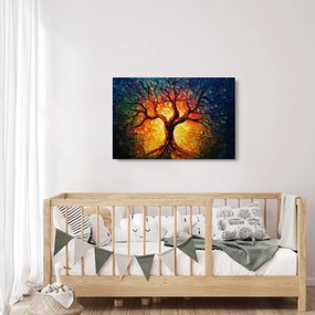 Obraz - Strom života v mozaike (90x60 cm)