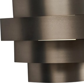 Moderné nástenné svietidlo Gunmetal vrátane LED s 3-stupňovým stmievaním - Lines