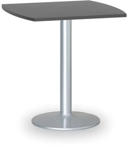 Konferenčný stolík FILIP II, 660x660 mm, sivá podnož, doska grafit