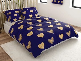 Obliečky z mikrovlákna GOLBINO tmavomodré Rozmer obliečky: 2 ks 70 x 90 cm | 200 x 220 cm