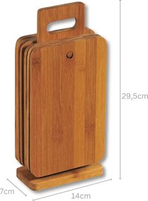 Kesper Súprava 6 bambusových doštičiek na stojane (22 x 14 x 0,8cm)