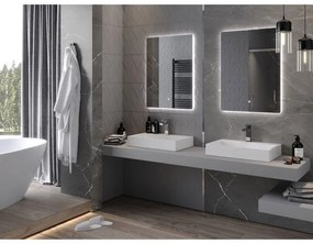 Mexen Sun, LED kúpeľňové zrkadlo s podsvietením 60x80 cm, 6000K, ochrana proti zahmlievaniu, 9807-060-080-611-00