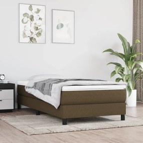 Boxspring posteľ s matracom tmavohnedá 90x190 cm látka 3144040