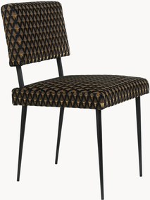 Čalúnená zamatová jedálenská stolička M-Chair
