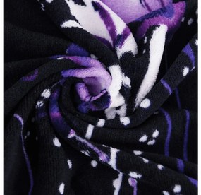 Plachta mikroplyš VIOLET BUTTERFLY 90x200 cm tmavomodré