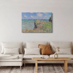 Obraz - Claude Monet, Cliff Walk at Pourville, reprodukcia (90x60 cm)