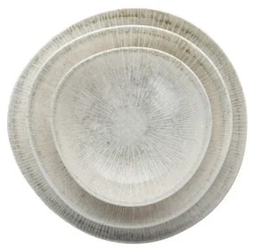 Jedálna sada 24 ks sivá/porcelán