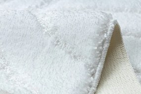 Kúpeľňový koberček SUPREME WAVES vlny, biely kruh