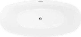 Mexen Olea, voľne stojaca vaňa 170 × 80 cm, biela lesklá, 52821708000-SS