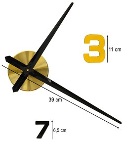 IKO Nástenné hodiny čierno-zlaté číslice 100–120 cm
