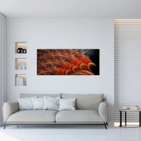 Obraz - Abstraktná imitácia peria (120x50 cm)