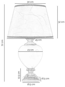 ONLI - Stolná lampa AMADEUS 1xE27/15W/230V 72 cm čierna/zlatá