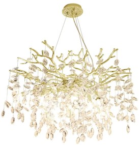 Zuma Line MD4115-1-EGN - Luster na lanku CINDY 10xG9/3,5W/230V zlatá