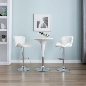 Barové stoličky 2 ks biele umelá koža 249681