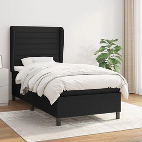 Boxspring posteľ s matracom čierna 100x200 cm látka 3128023