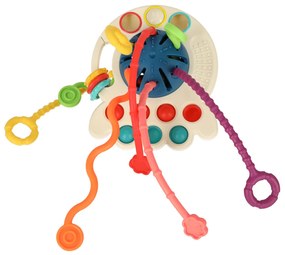Montessori senzorická hračka hryzátko modré