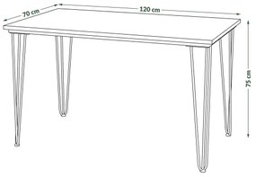 Jedálenský stôl HALIJA, betónová šedá