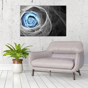 Obraz - Abstraktné ruže modrá (90x60 cm)