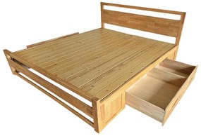Manželská posteľ 180 cm Senalan (prírodná) (s roštom) (s úl. priestorom). Vlastná spoľahlivá doprava až k Vám domov. 1116501
