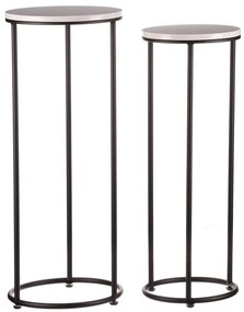 Autronic BONTEC Stojan na kvety - kov, bridlicová doska, cena za sadu 2 ks Farba: Čierna