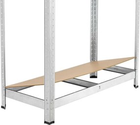 Kovový rohový regál 180x70x40-70 cm, 5 políc, nosnosť 875 kg