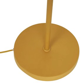 Retro stojacia lampa horčicovo žltá s matným sklom - Fedde