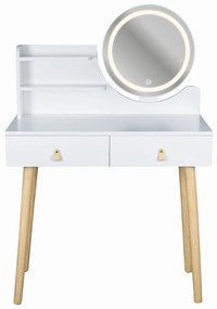 Dekorstudio Toaletný stolík s LED zrkadlom SCANDI