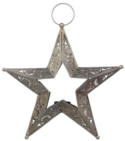 Chic Antique Závesný kovový svietnik Star Antique Brass 28,5 cm