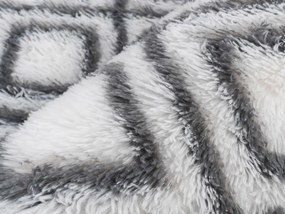 TZ Biely vzorovaný koberec shaggy Decor Cube Rozmer: 100x150 cm