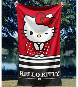 Bavlnená plážová osuška Hello Kitty - motív Malá parádnica - 100% bavlna - 70 x 140 cm