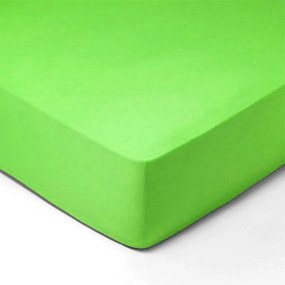 Posteľná plachta Jersey 90x200 cm - 019 - Zelená