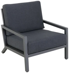 Sunfun Maja Lounge kreslo, 85 × 76 × 76 cm, hliník, polyester, antracit