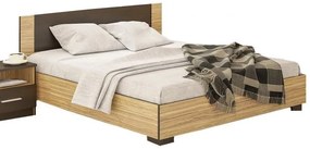 VALENTÍNA, manželská posteľ 160 sonoma/wenge