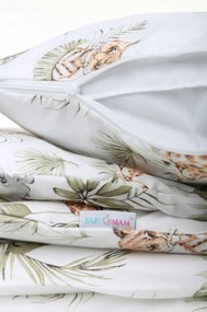 Detské bavlnené obliečky 140x200 cm BABYMAM PREMIUM - Africké zvieratká