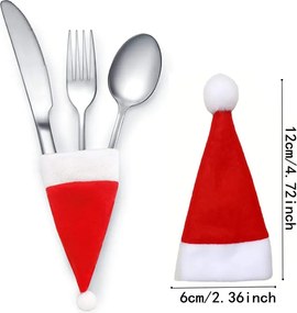 Puzdro na príbor SANTA POCKET červené, 1 ks