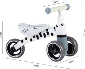 ECOTOYS detské odrážadlo Zebra, EVA kolesá, 12–36 mes., ľahké, s blokádou riadenia