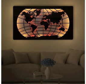 Li-Go 4709/DUB2 - LED RGBW nástenná dekorácia LED/24W/230V 125x74 cm dubová + diaľkový ovládač