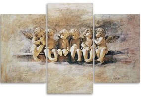 Gario Obraz na plátne 6 anjelov - 3 dielny Rozmery: 60 x 40 cm