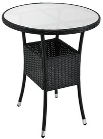 InternetovaZahrada Balkónový set Bayamo - čierny + krémové podušky