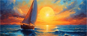 Obraz - Plachetnica (120x50 cm)