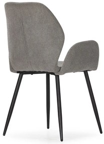 Sivé čalúnené jedálenské kreslá v súprave 2 ks Ansu – Marckeric