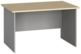 Kancelársky písací stôl PRIMO FLEXI, rovný 120x80 cm, szary / brzoza