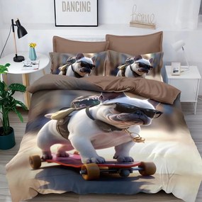 Obliečky BULLDOG BROWN 3-dielna sada 140x200 cm
