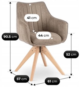 PROXIMA.store - Otočná jedálenská stolička LEMON FARBA: béžová